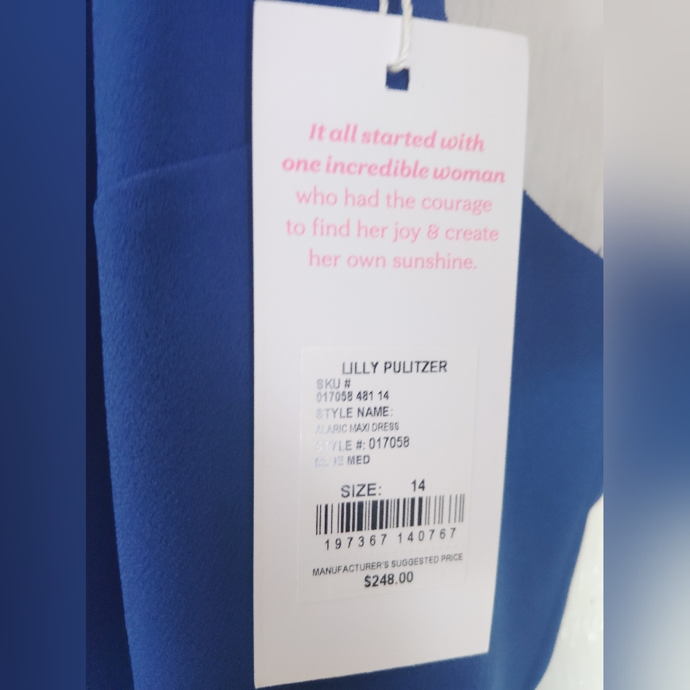 Lilly Pulitzer Cobalt Blue Sleeveless Maxi Dress - Picture 6 of 10